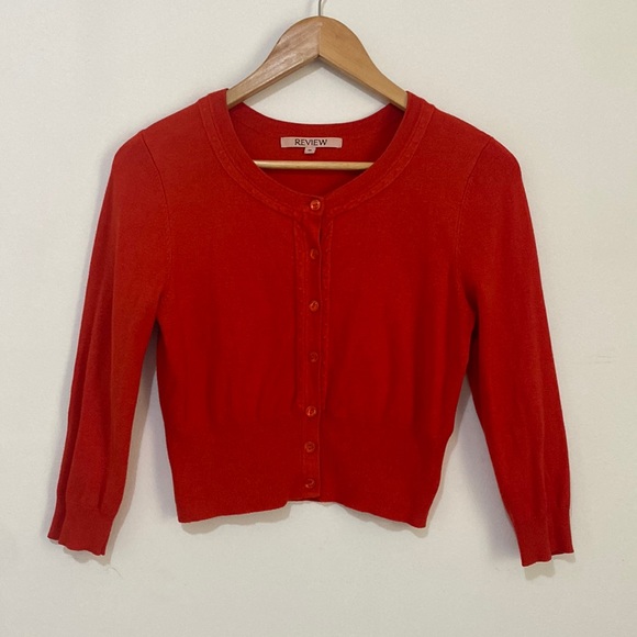 Review Sweaters - Review - 3/4 sleeve Cardigan - size 10
